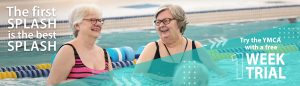 2 women swimming